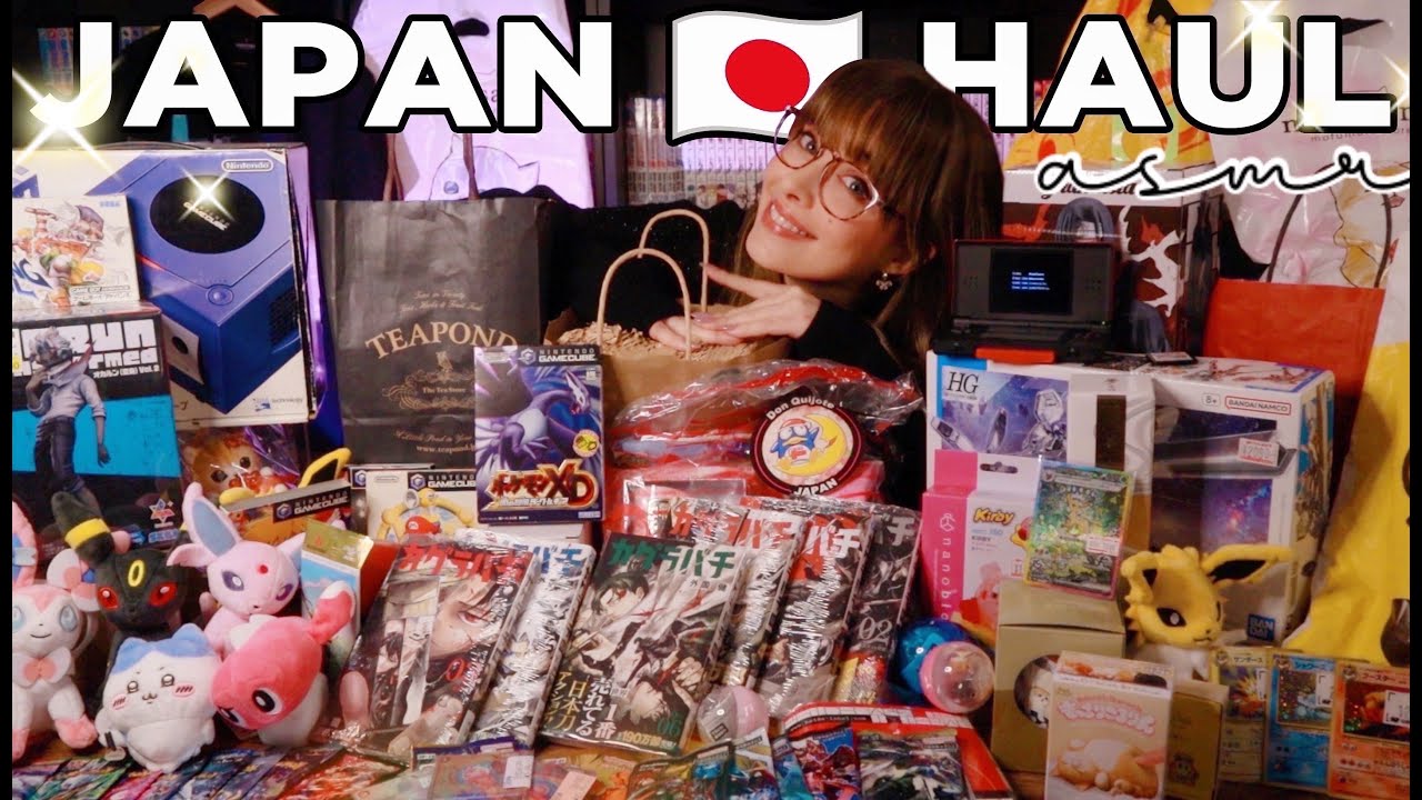 ASMR 🇯🇵 Japan Souvenir Show & Tell! Video Games, Manga, Trading Cards, Gachapon & More!