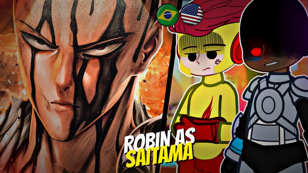 Teen Titans Go React to Saitama (One Punch Man) | Soco Seriamente Sério | AniRap (Robin as Saitama)
