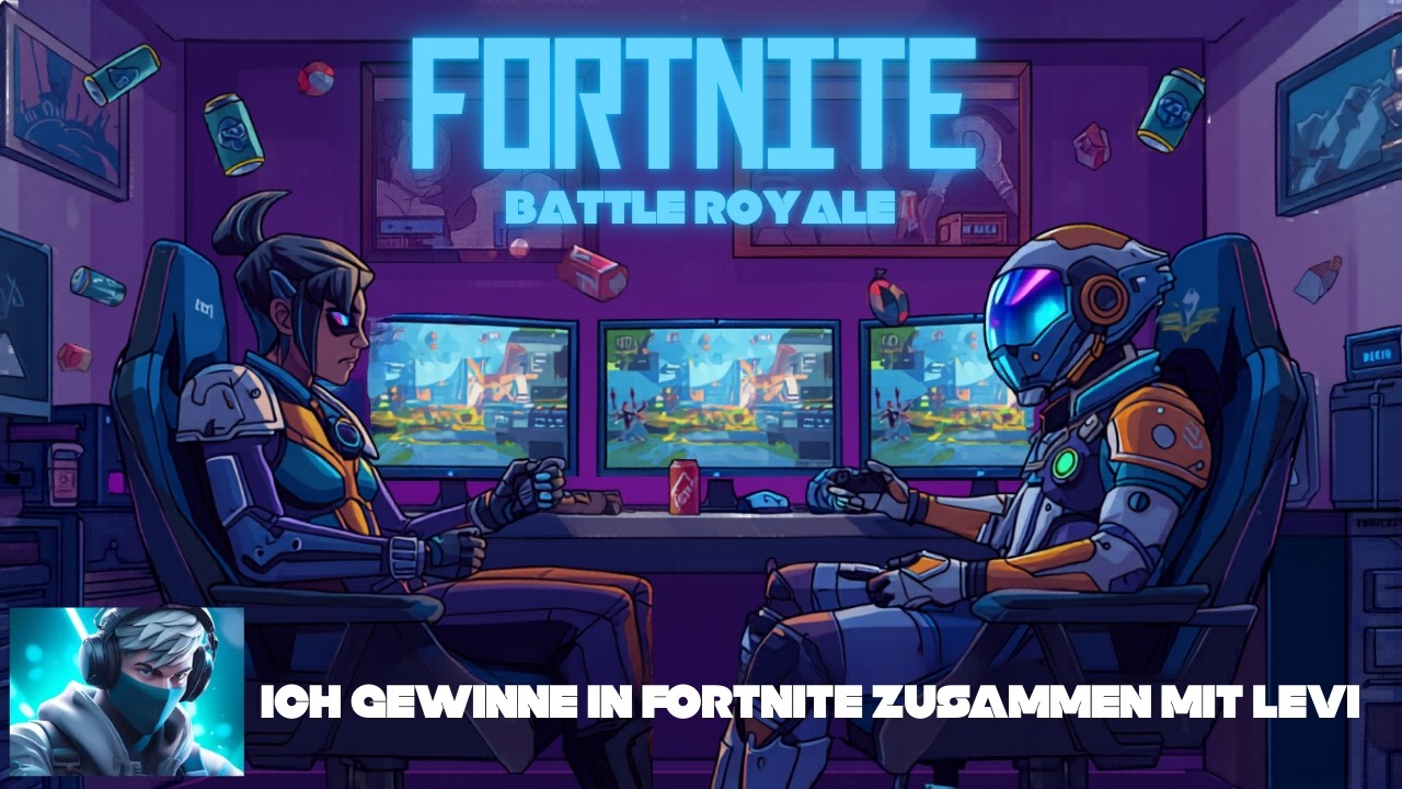Ich gewinne in Fortnite zusammen mit Levi