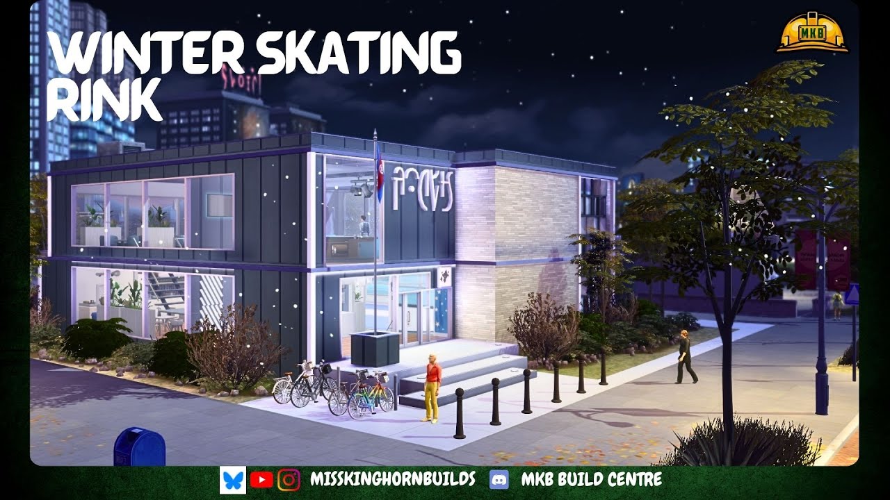 Winter Skating Rink | #WinterWonderlandCollab3 | The Sims 4 | Speed Build | No CC