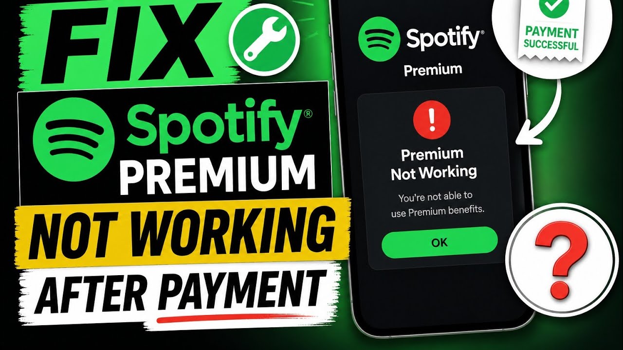How to Fix Spotify Premium Not Working After Payment 