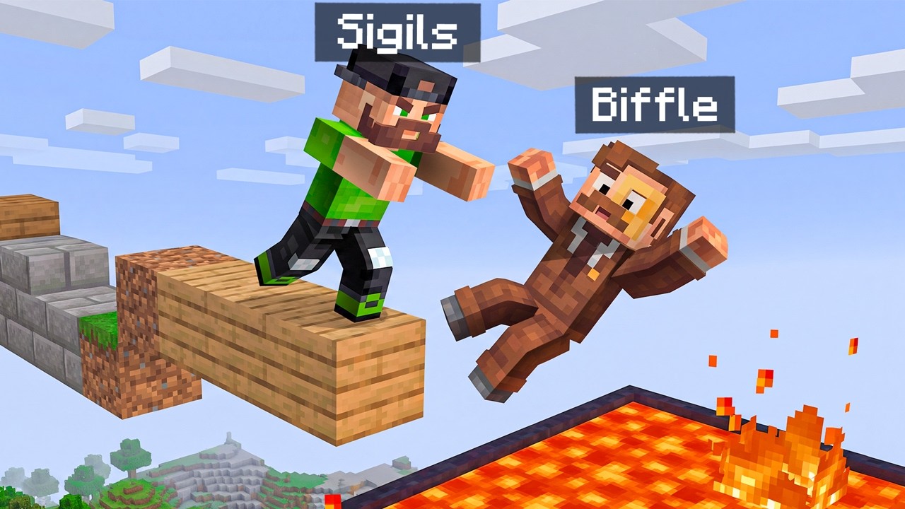 Minecraft Parkour Duel, But We're BAD