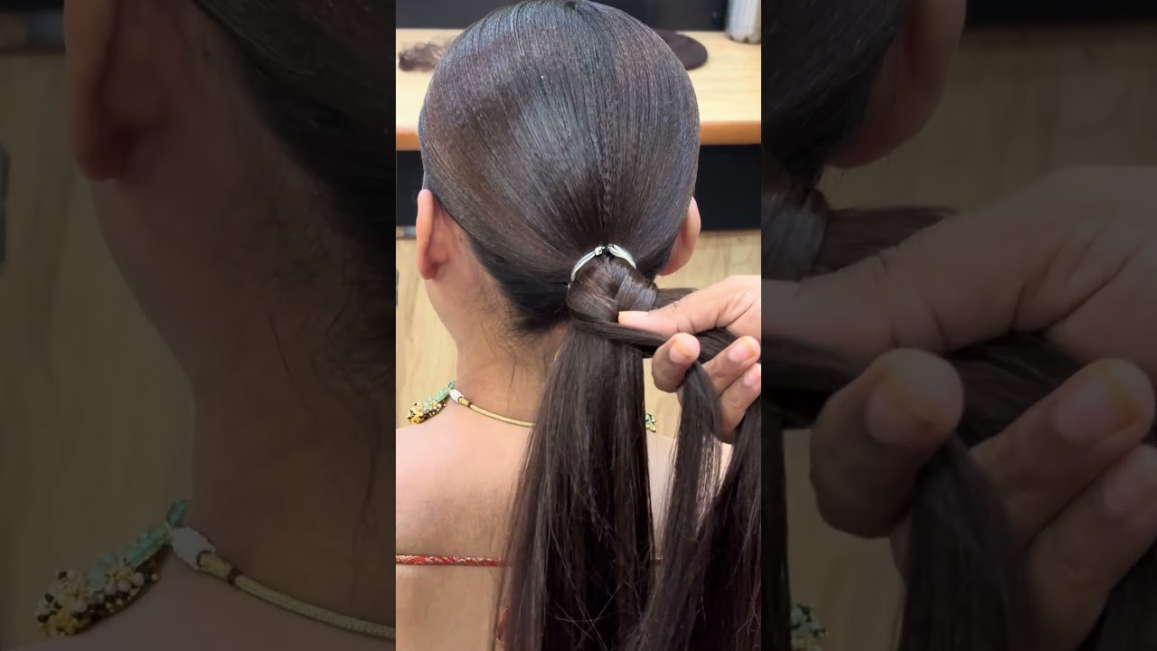 easy and attractive bridal hairstyle #hairstyle #wedding #makeup #hairstyling #bride #hairdo #updo