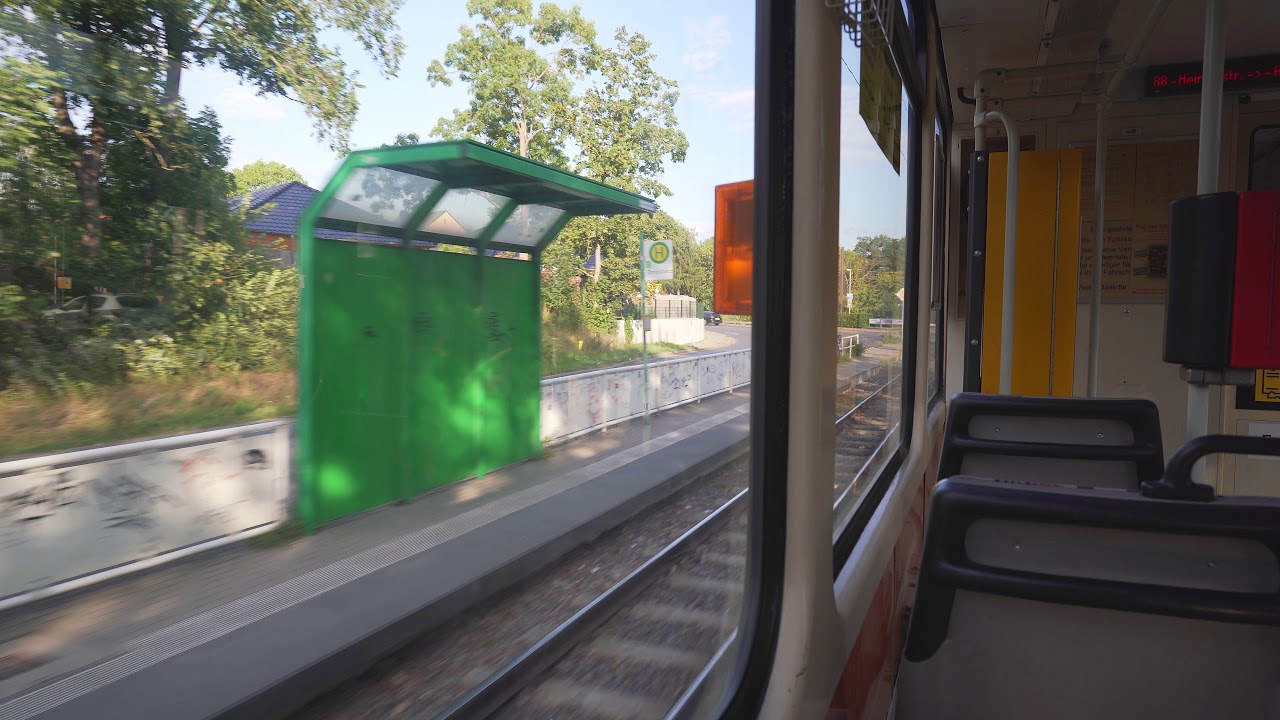 Germany, Berlin, tram 88 ride from Rahnsdorfer Straße to Alt-Rüdersdorf