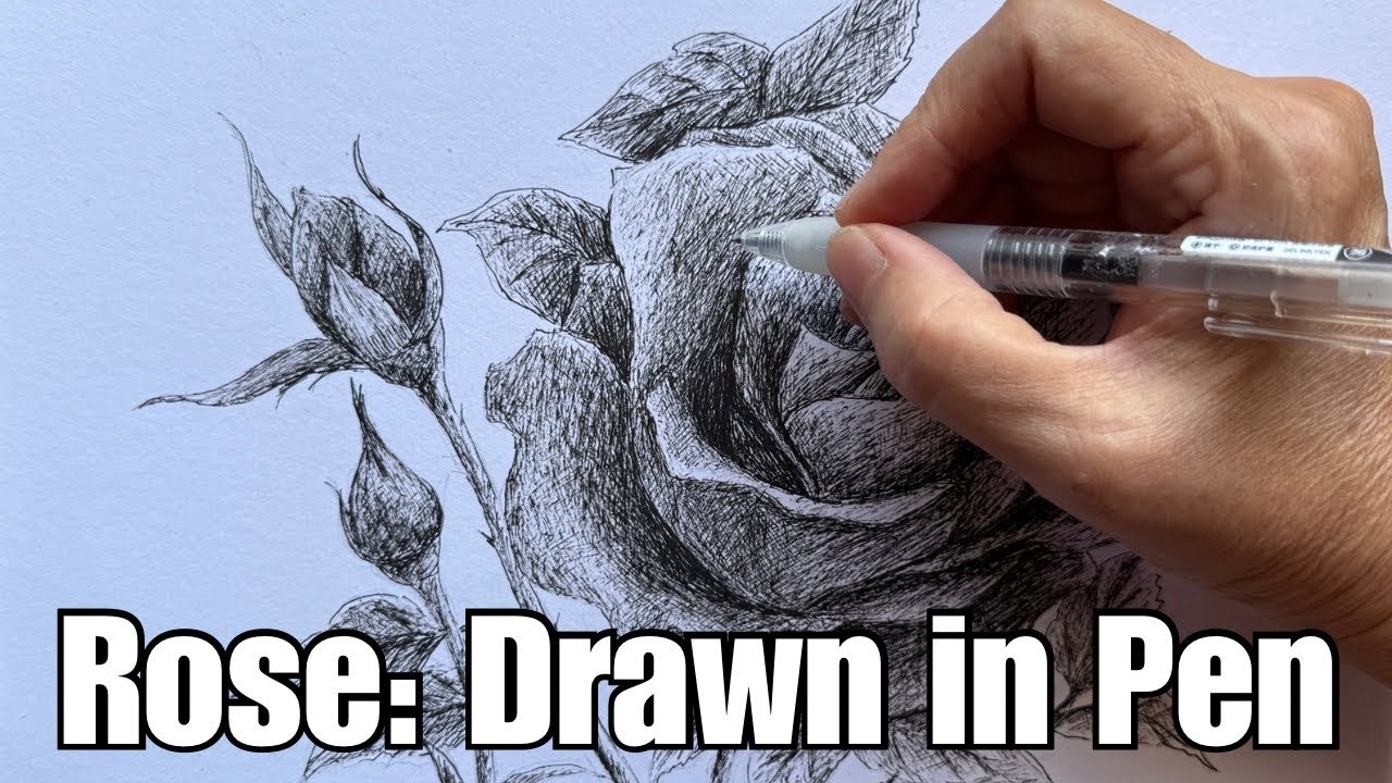 Rose: Drawn in Pen | Kuning HouofArt
