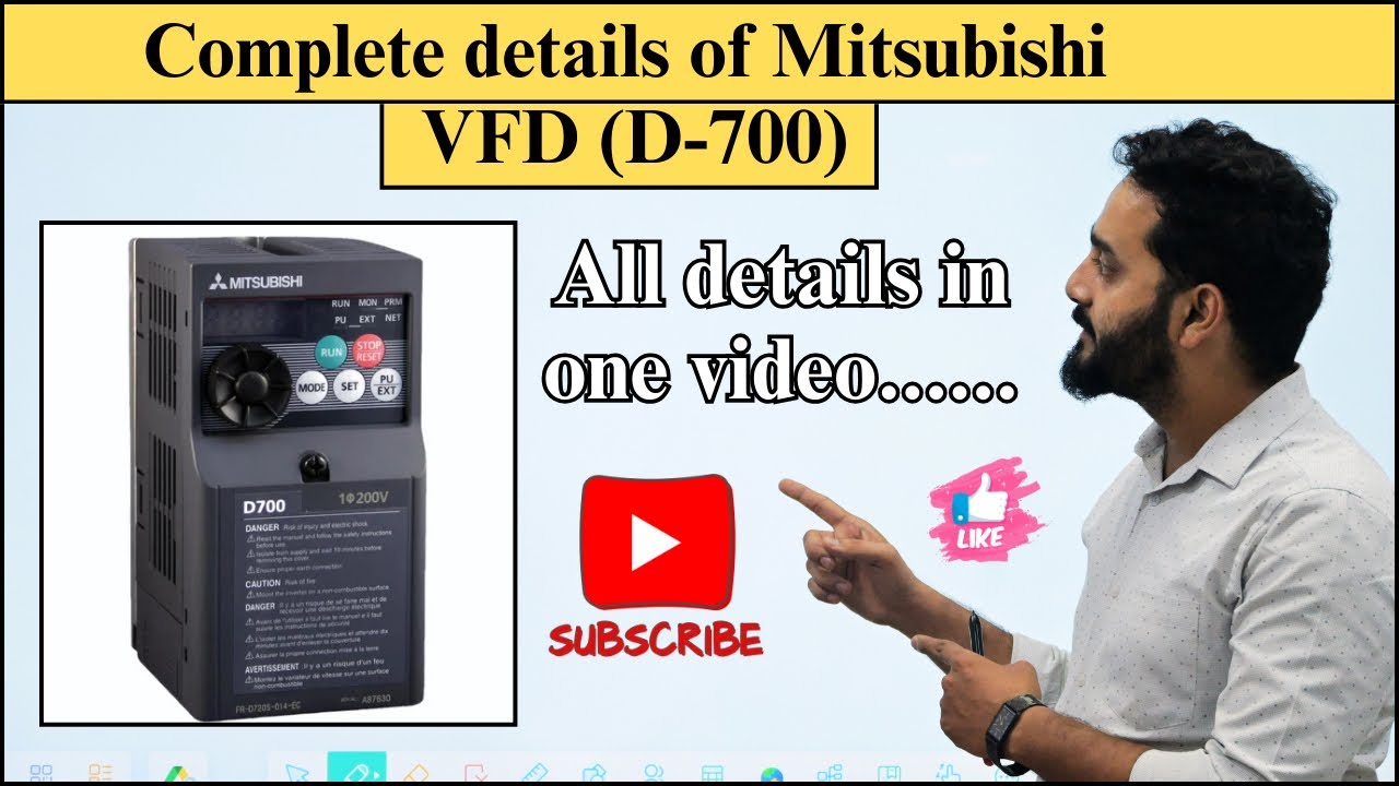 Mitsubishi VFD D-700 full information and its parameter details | PLC SCADA training #plctraining