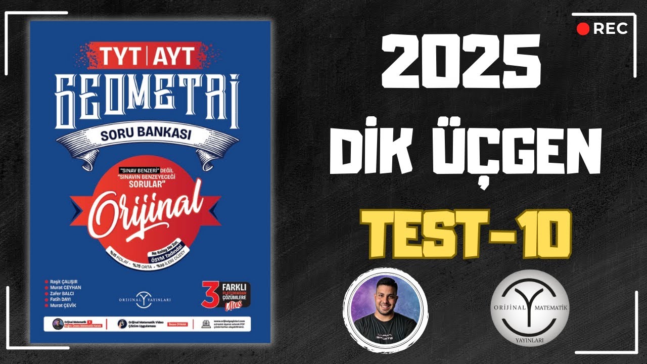 Dik Ve Özel Üçgenler | Test-10 | TYT-AYT Orijinal Geometri Soru Bankası 2025 @bugraunses