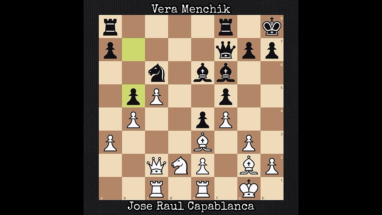 Jose Raul Capablanca vs Vera Menchik | Hastings (England) - 1929