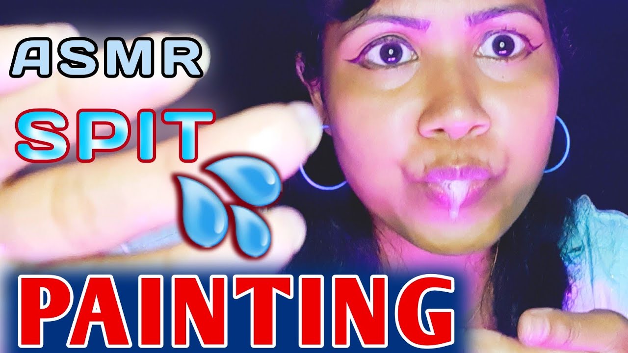 Asmr Spit painting | asmr mouth sounds | mouth sounds