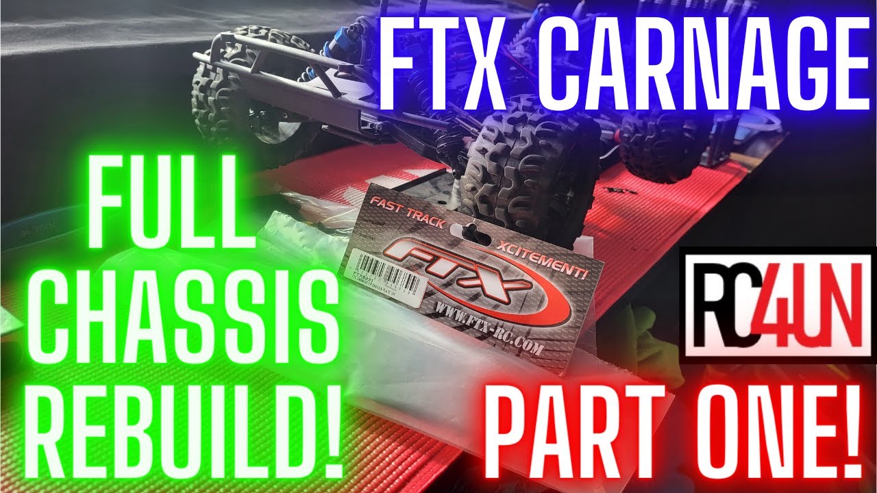 FTX CARNAGE BRUSHLESS FULL CHASSIS REBUILD PART 1! SERVO UPGRADE!