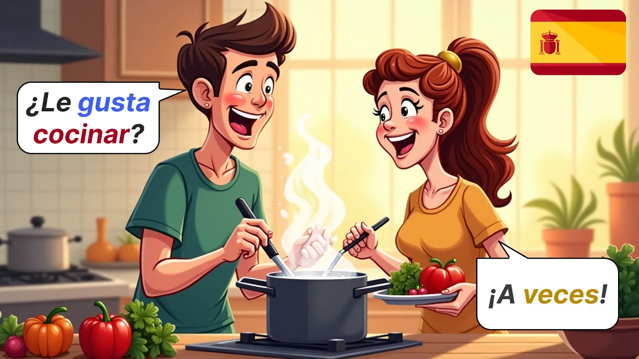 🍝 Learn Spanish Naturally: A Couple Cooks Dinner & Chats in Spanish 🎙️