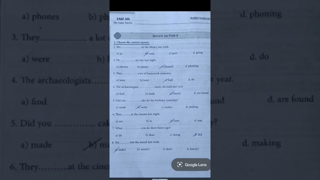 مراجعه انجليزي للصف السادس الابتدائي أ/ اسماء رشاد