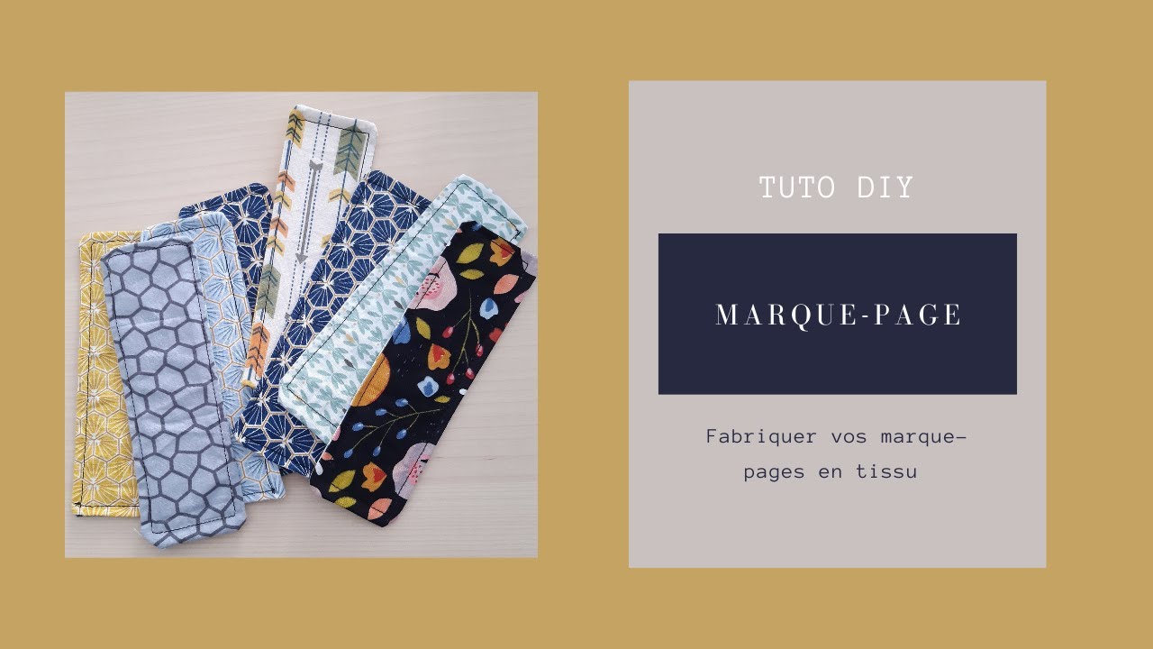 Tuto DIY : Marque page en tissu - idée de cadeau facile et pas cher