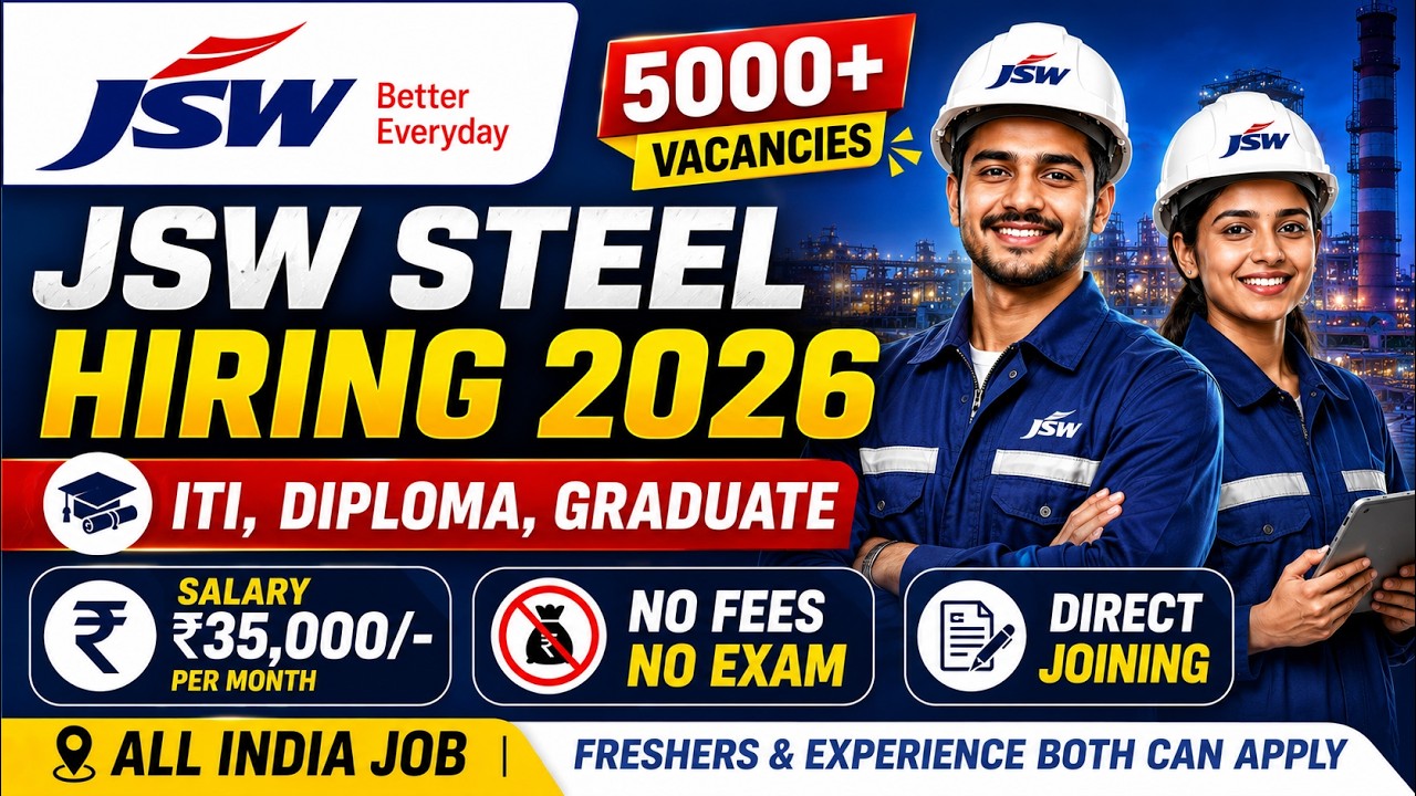 JSW Steel Recruitment 2026 | JSW Steel Recruitment 2026 | Private company job Vacancy 2026 |  Job