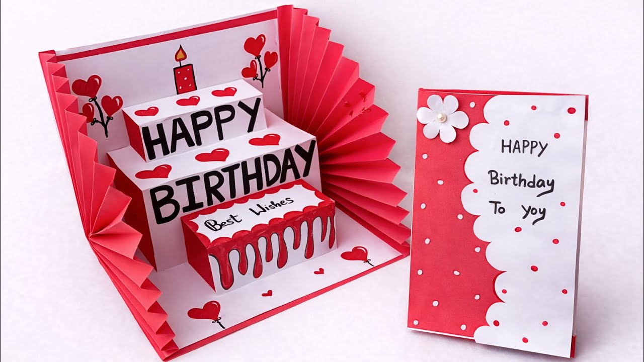 Amazing 3D Pop-Up Birthday Card 🎂 | Easy Handmade Birthday Card DIY