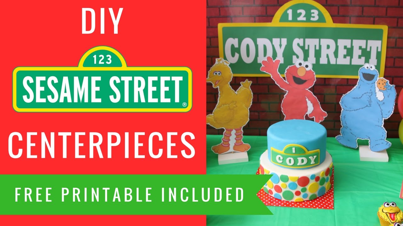 How to make Sesame Street Centerpieces Elmo Big Bird Cookie Monster