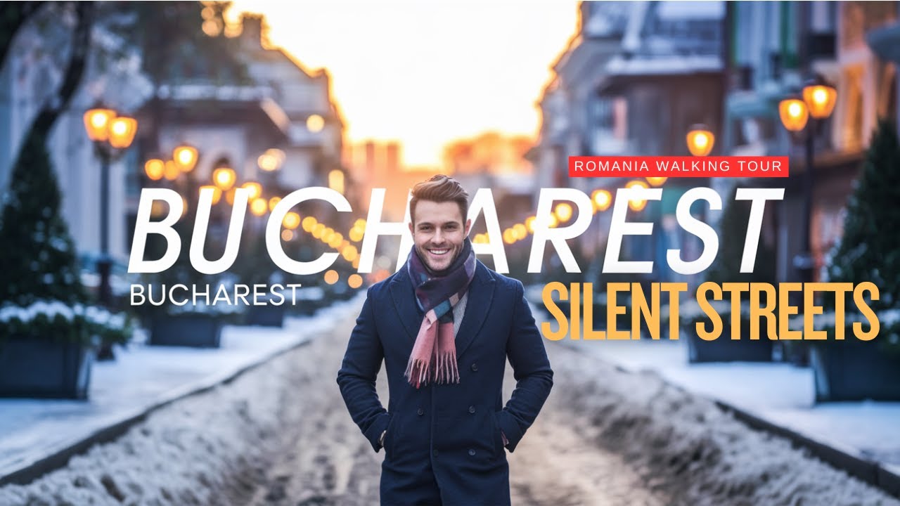 6 AM Bucharest Walk | STUNNING Historic Villas & Golden Sunrise in 4K
