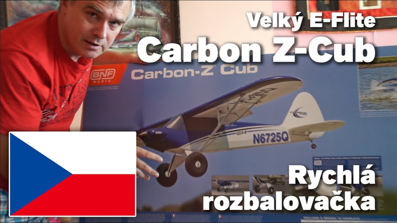 Velký E-Flite Carbon Z-Cub - Rychlá rozbalovačka