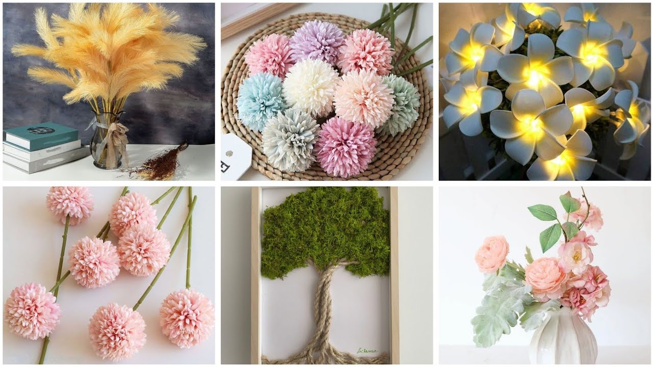 أفكار ✨زيني بيتك بورود💐اصنعيها بنفسك بأقل تكلفة#diy #deco #craft #ideas #flowers