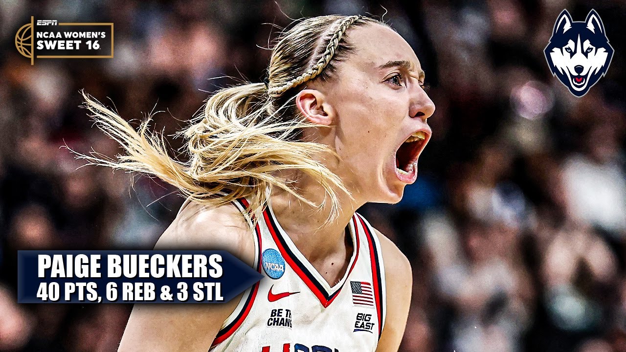 HIGHLIGHTS from Paige Bueckers' 40-PIECE in Sweet 16 vs. Oklahoma | Women's NCAA Tournament