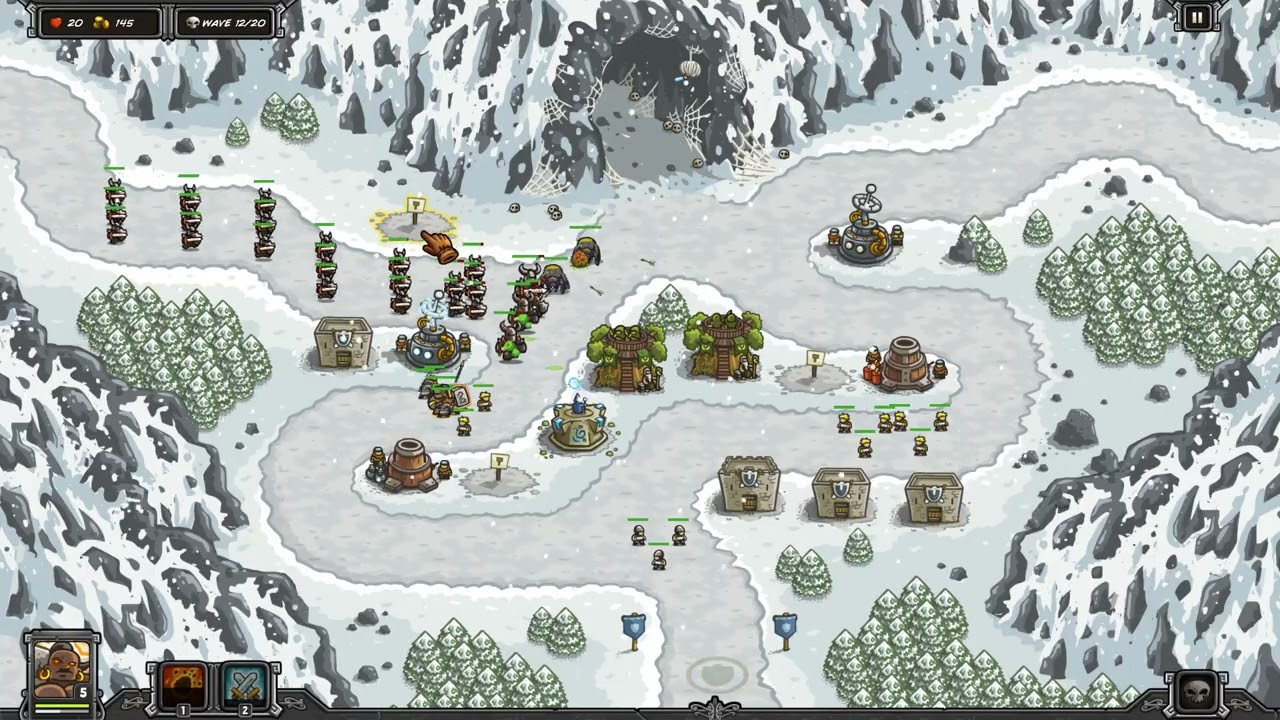 Kingdom Rush ⚔️ Логово Сарелгаза 🐉 Полное прохождение кампании для ветеранов