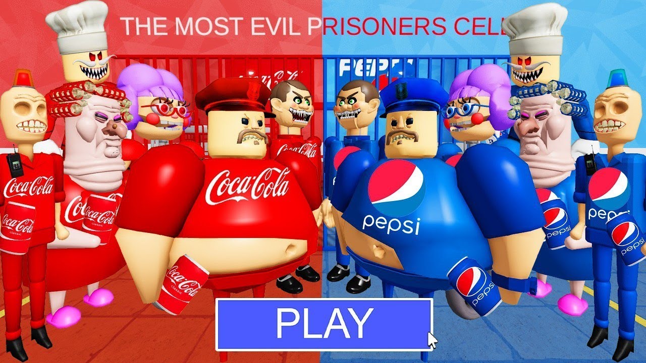 Roblox COCA-COLA Bosses Vs PEPSI Bosses! BARRY'S PRISON RUN! #roblox #obby