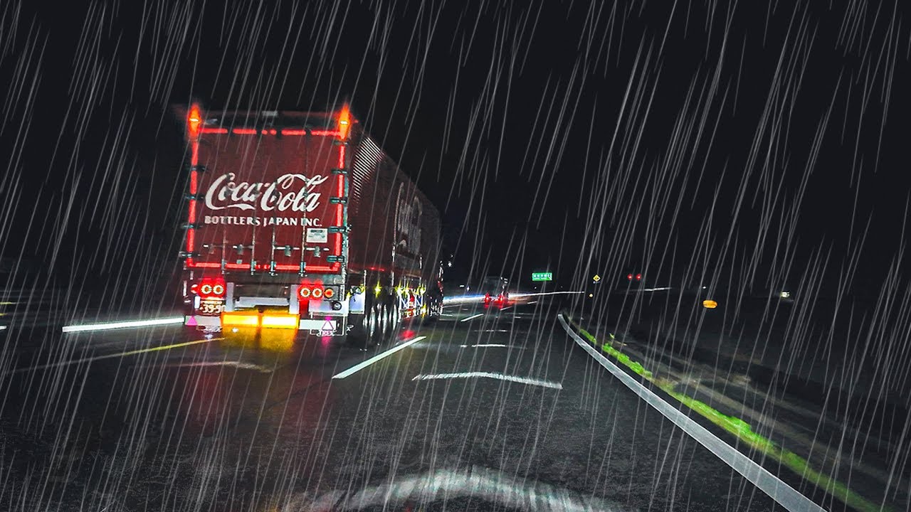 ☔️Late Night Rainy Highway Drive💤Drift into Deep Sleep😴(Real Footage, Not AI)
