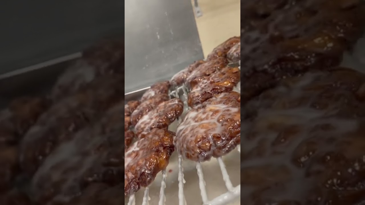 Fresh apple fritters #donuts #shorts #applefritter