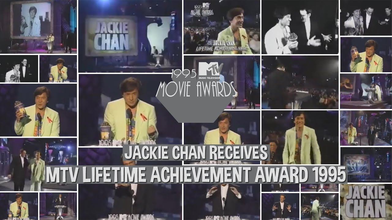 Jackie Chan gets Lifetime Achievement Award from Quentin Tarantino at 1995 MTV Movie Awards