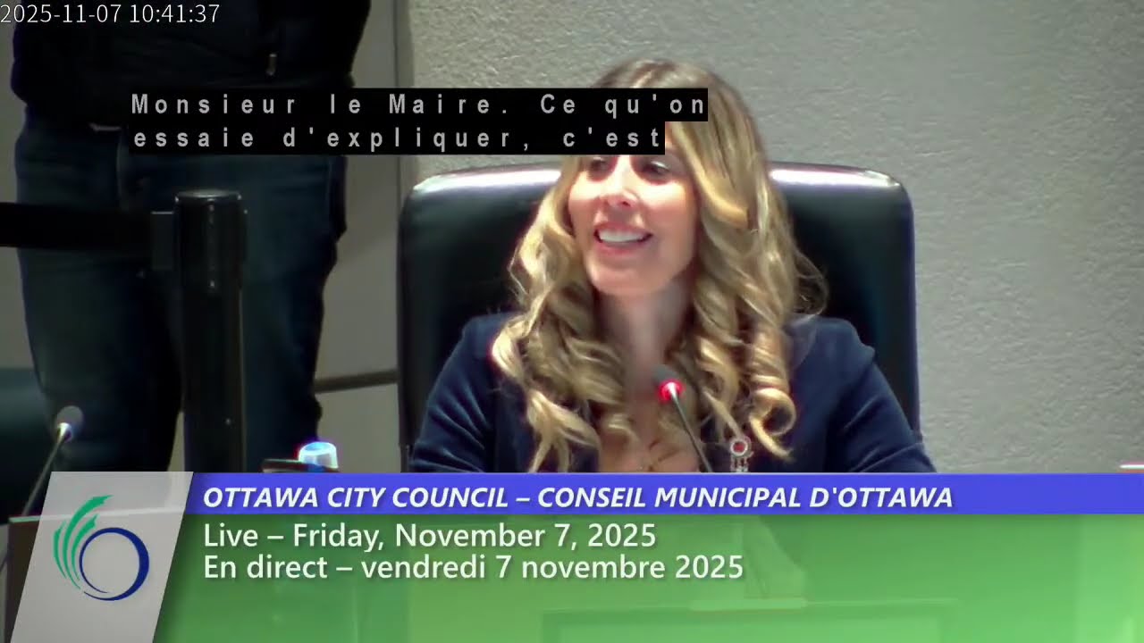 Conseil municipal d’Ottawa & disponibilité média – le 7 novembre 2025