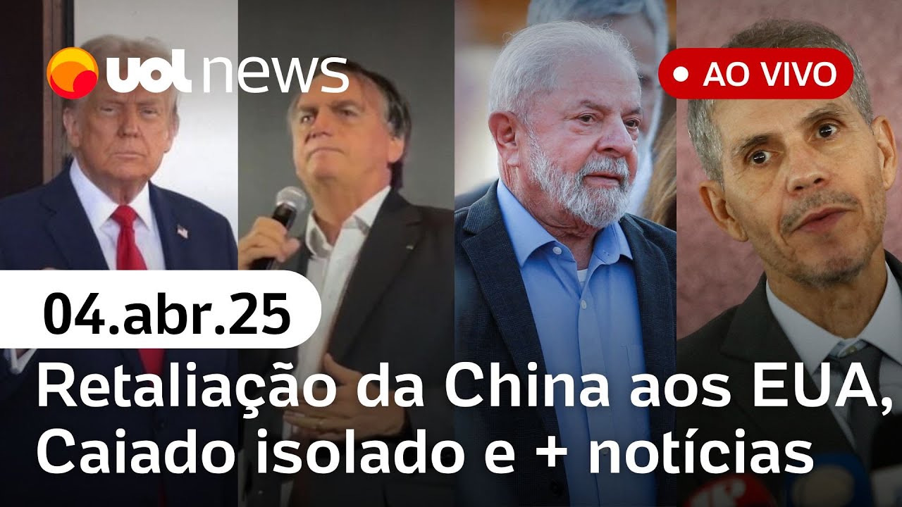 Trump ataca retaliação da China; oposição força anistia, Caiado isolado e mais notícias l UOL News