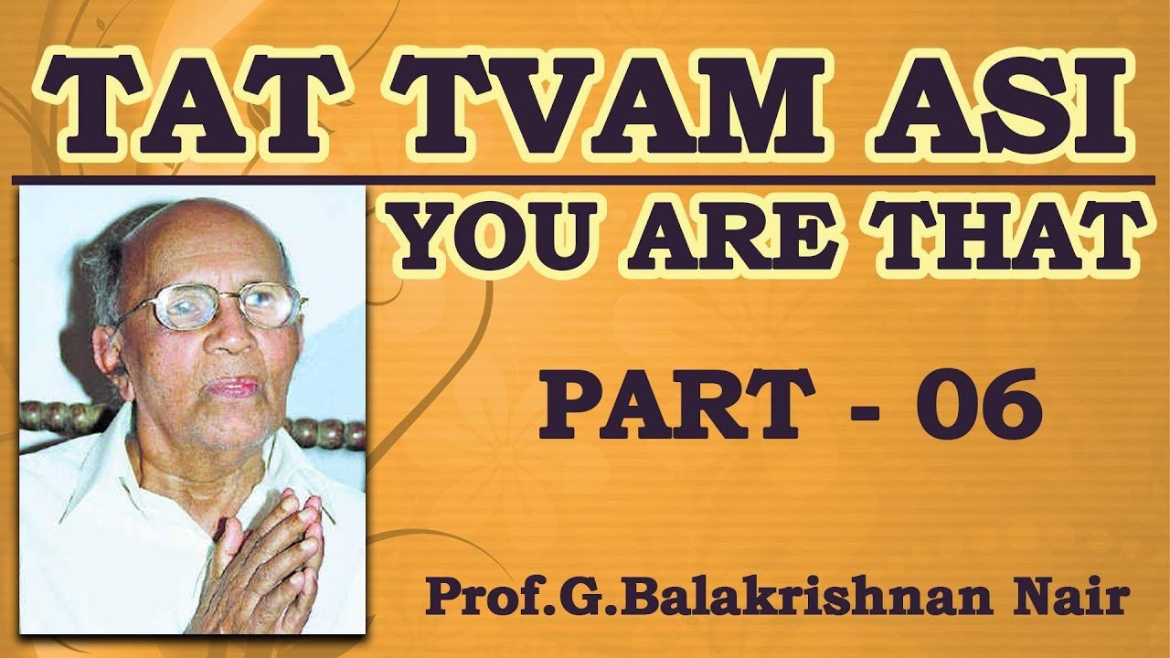 Tathwamasi - part 6 by Brahmashree Prof Balakrishnan Nair