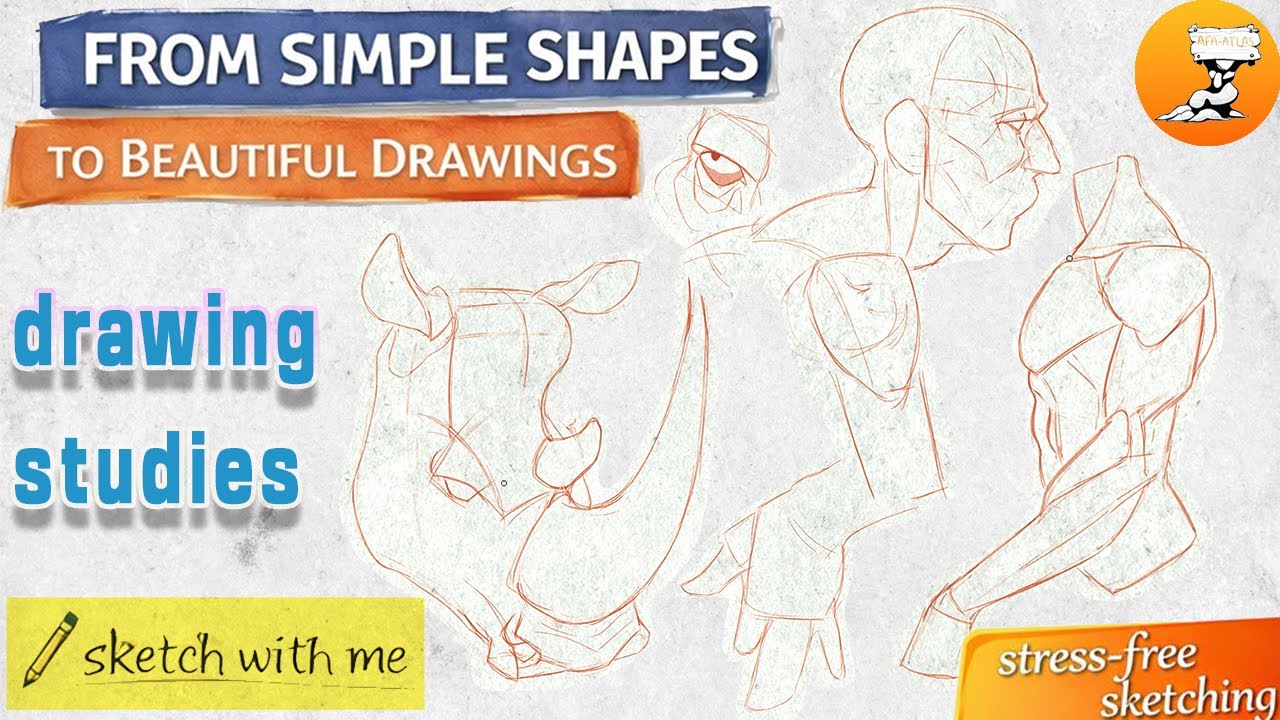 Drawing Exercises: Study Form with Basic Shapes 🧠✏️