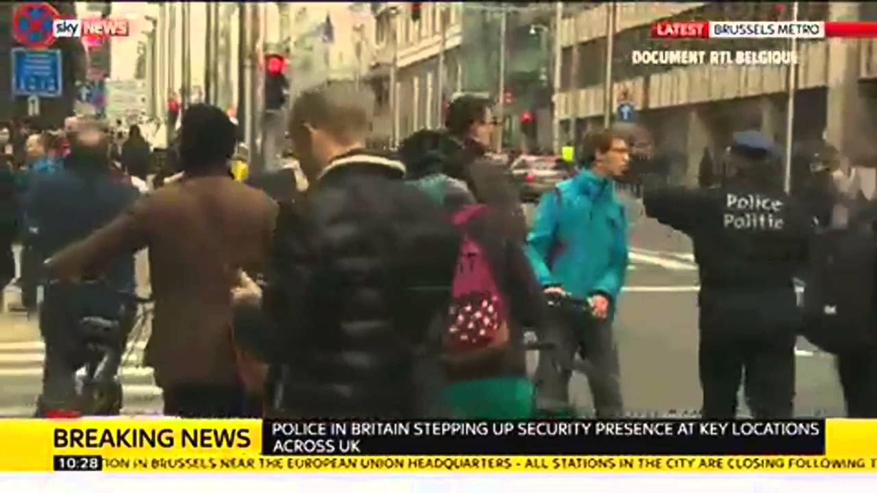 Rescuers At Metro Station After Bomb In Brussels