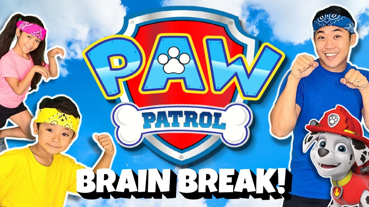 🐾  PAW PATROL Kids Workout | Funny Brain Break + a real DOG!