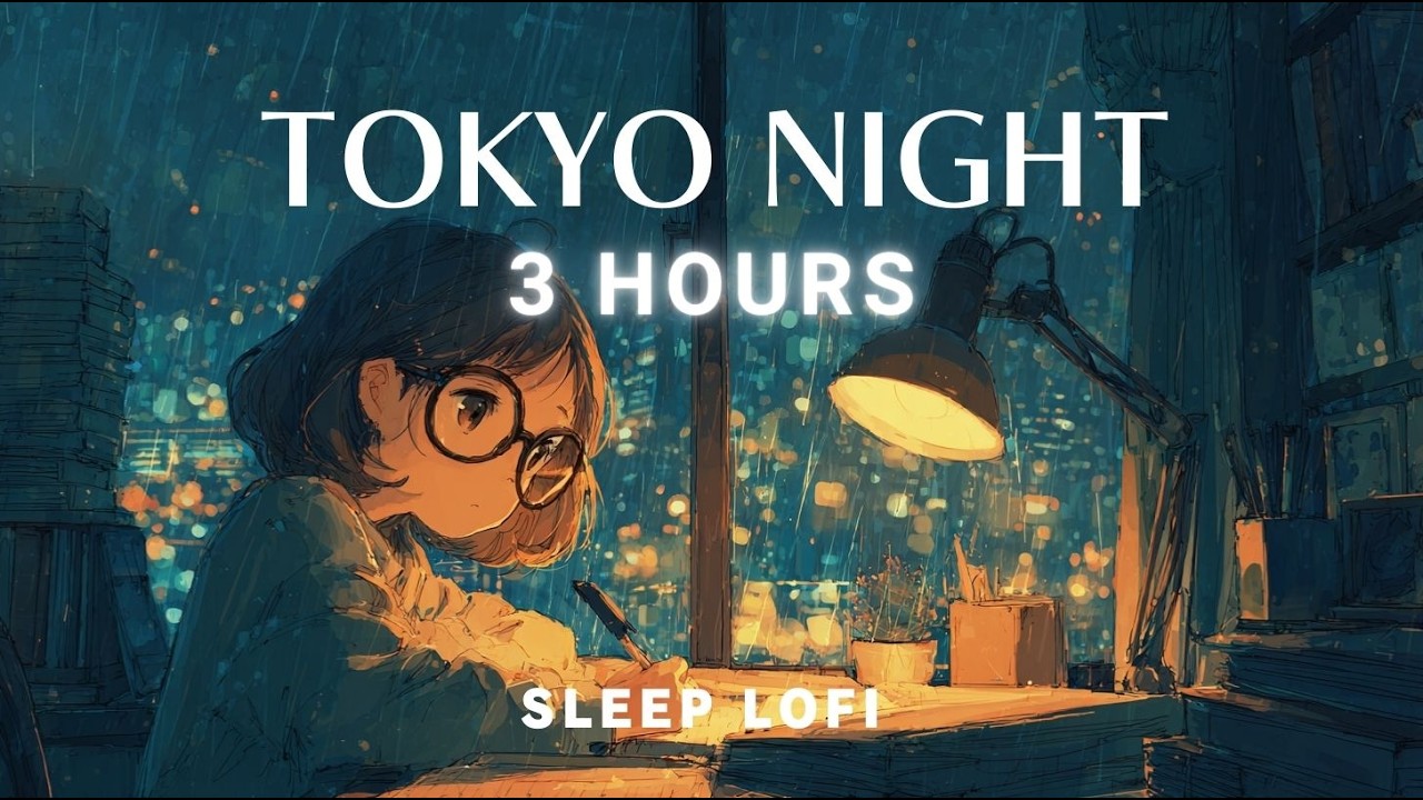 3 Hours Cozy Tokyo Apartment 🌙 Japanese Girl Study Lofi for Sleep & Focus | Midnight Tokyo Radio