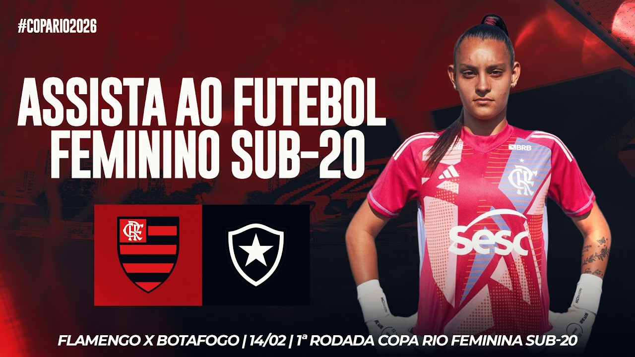 🔴 AO VIVO: FLAMENGO x BOTAFOGO | COPA RIO FEMININA SUB-20 (14/02/26)