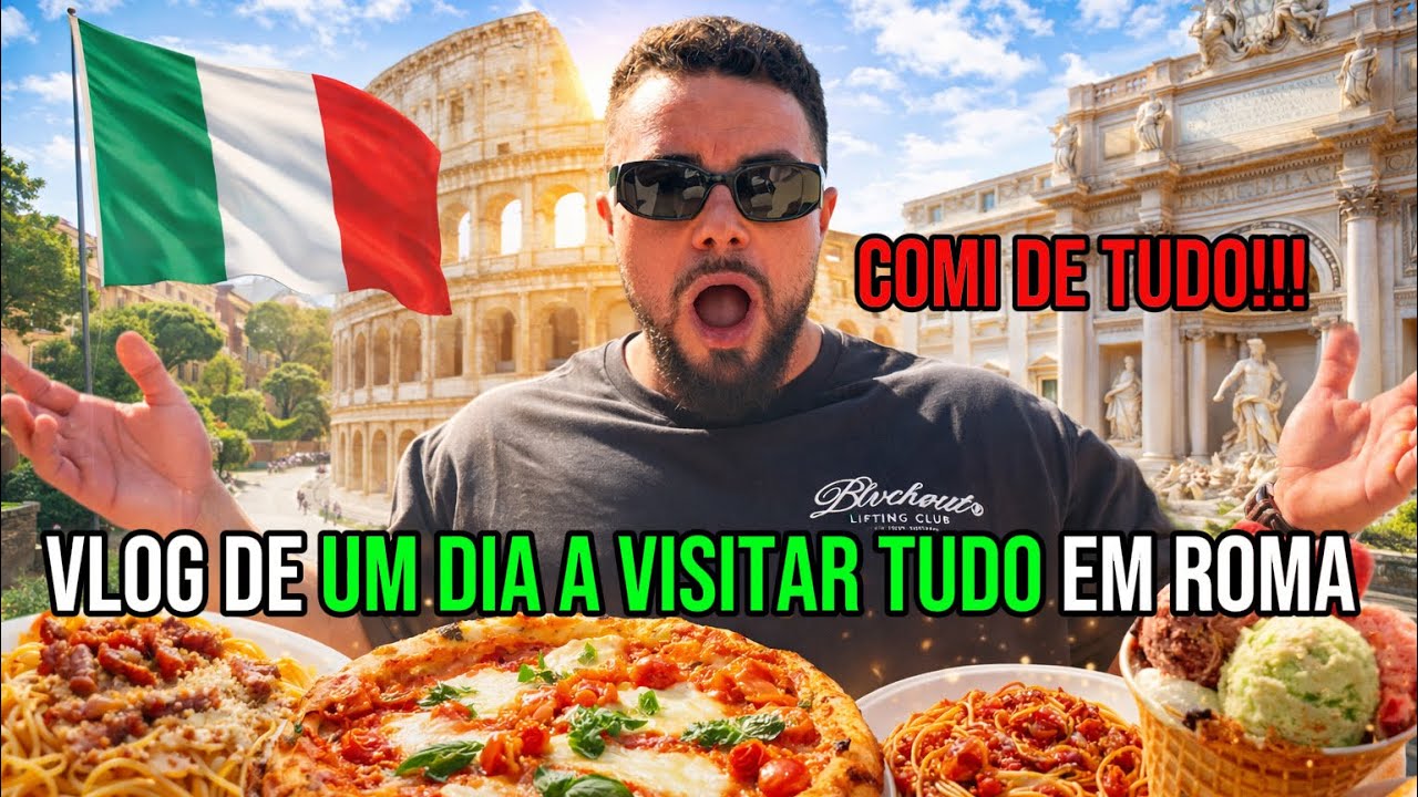 VLOG EM ROMA ( COMI TUDO E AVALIEI )