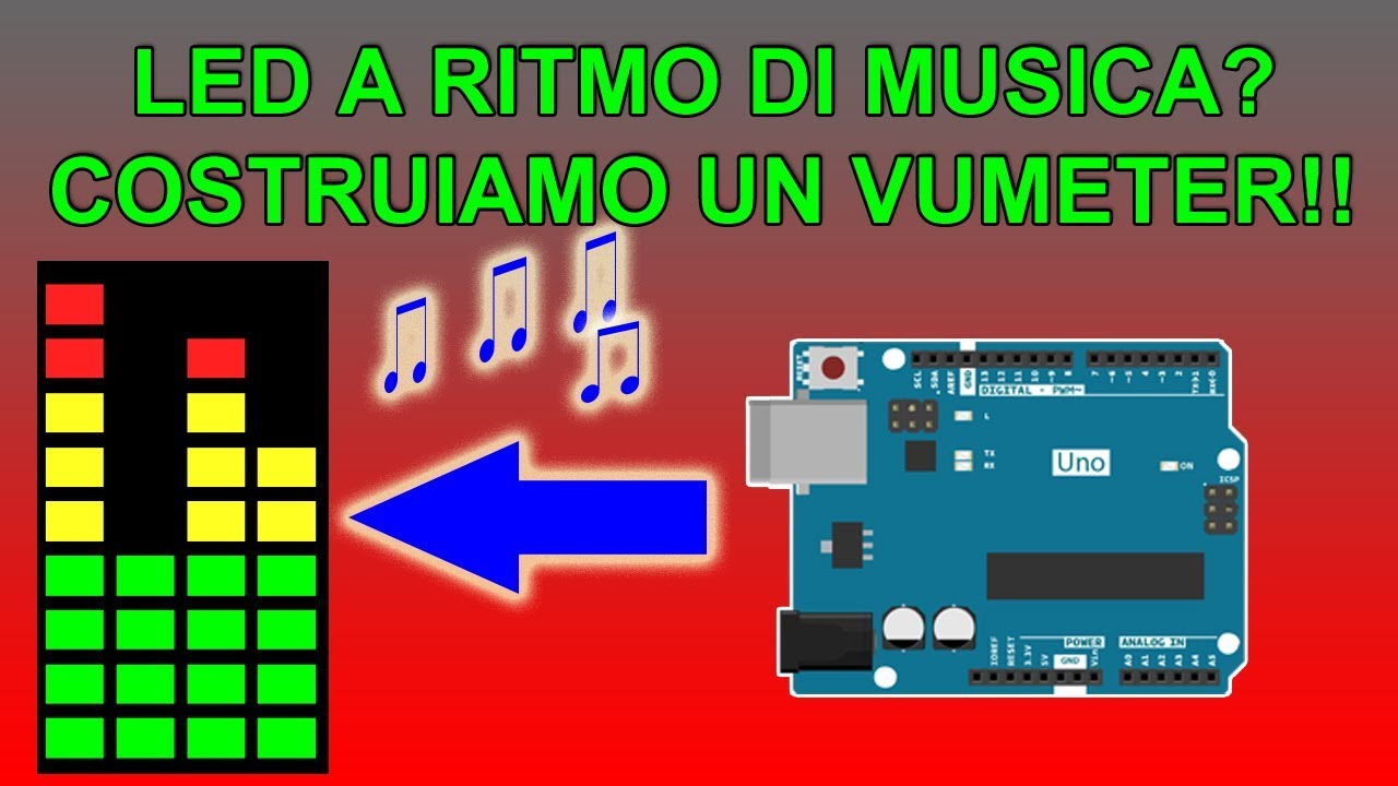 LED A RITMO DI MUSICA  CON ARDUINO? E' UN VUMETER ! ! !