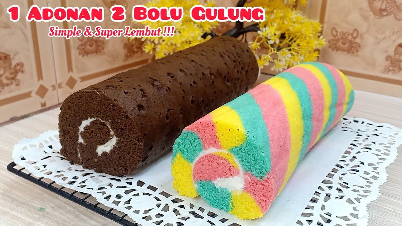 HANYA MODAL BAHAN 18.000 DAPAT 2 BOLU GULUNG KUKUS EKONOMIS ENAK LEMBUT ANTI GAGAL UNTUK PEMULA !!!