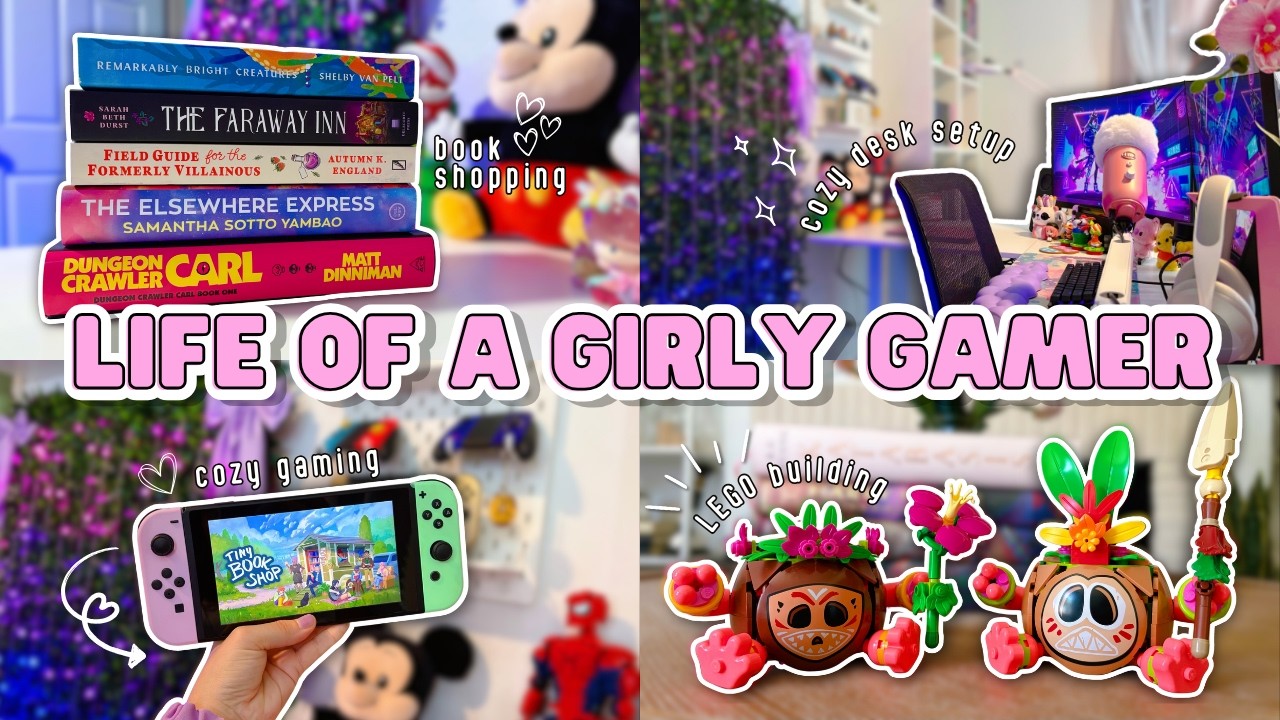 cozy gaming vlog | lego date night, daiso finds + book shopping