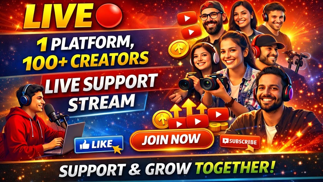 Live 🔴 | 1 Platform, 100+ Creators | Live Support Stream