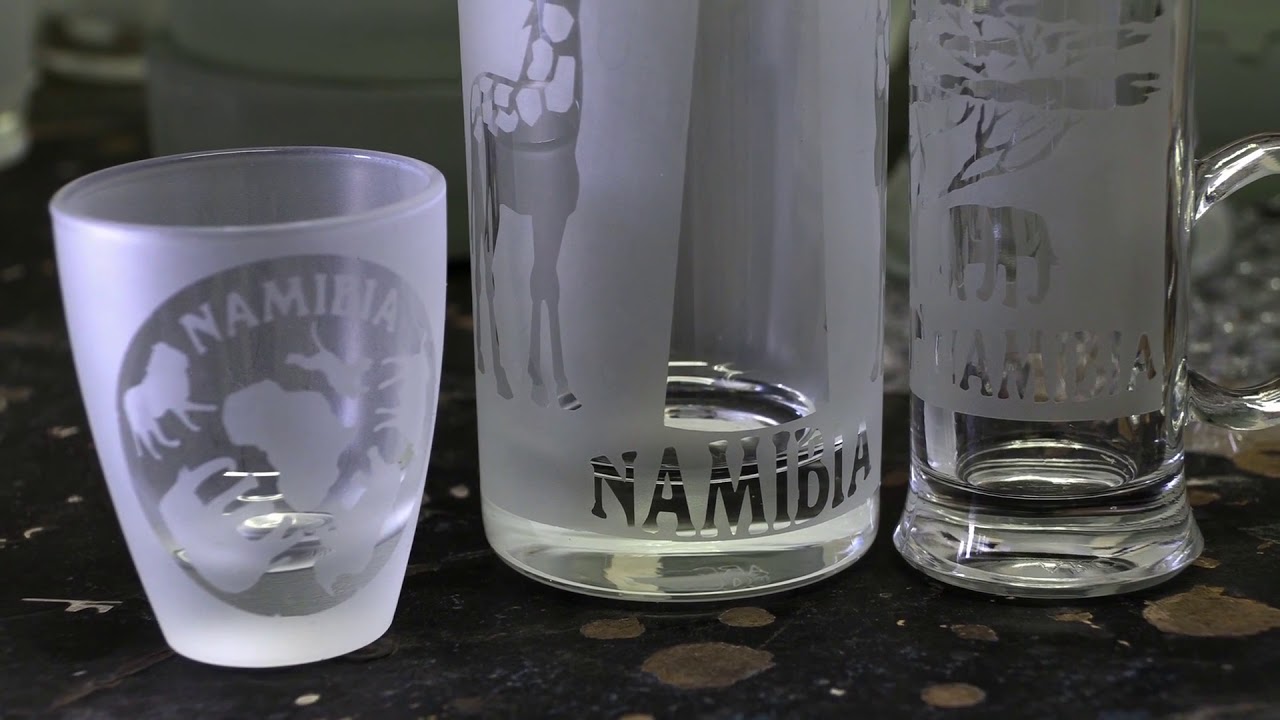 Glassware Sandblasting Created by Vinyl Cutting Artwork Stencil Cut on V Smart Vinyl Cutter