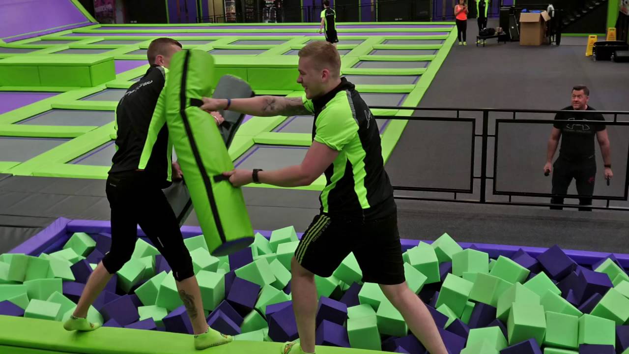 Battle Beams at Jump Giants Trampoline Park!
