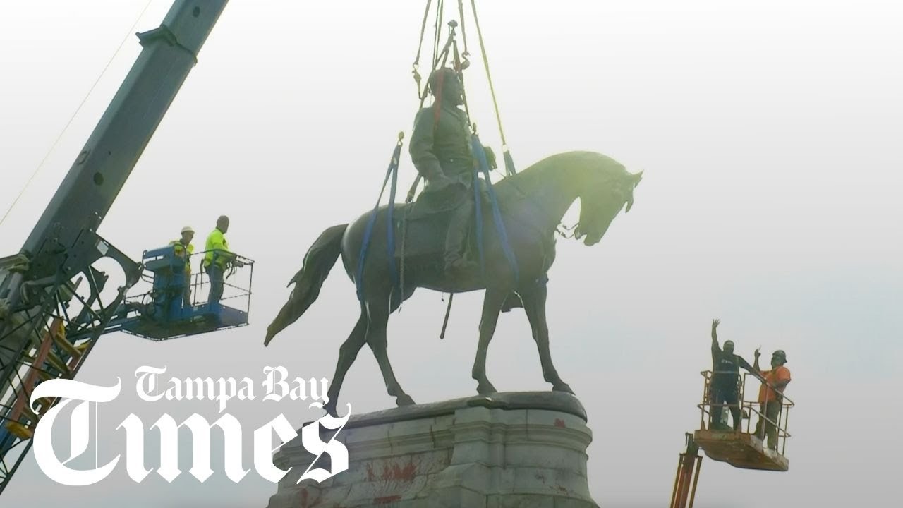 Confederate statue taken down in Virginia