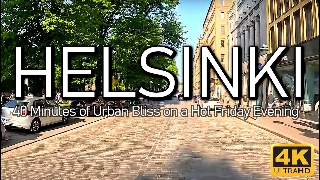 🚗 Helsinki Summer City Drive | 40 Minutes of Urban Bliss on a Hot Friday Evening ☀️