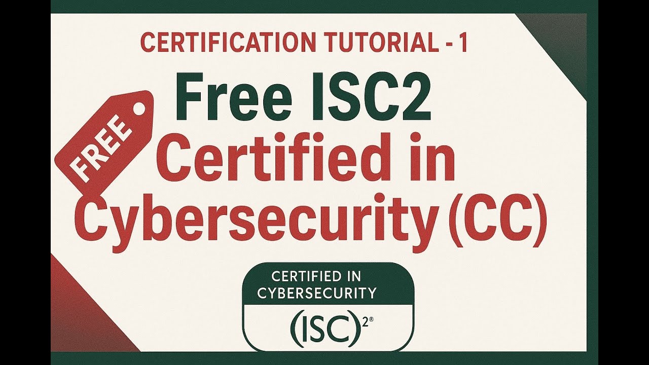 Free ISC2 Certified in Cybersecurity (CC) | Cybersecurity Certification | Free Certification #free
