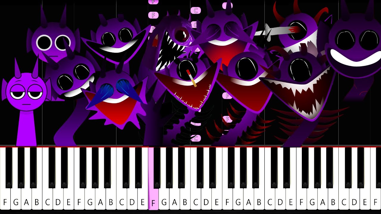 Durple in 12 PHASES (Incredibox SPRUNKI) - Piano Tutorial