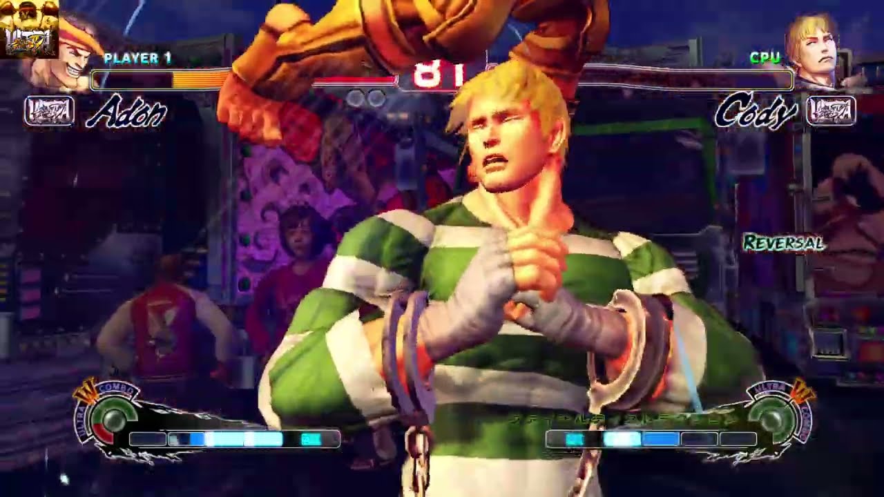 ADON VS CODY TRAVERS アドン対コーディー・トラバースのバトル ULTRA STREET FIGHTER IV