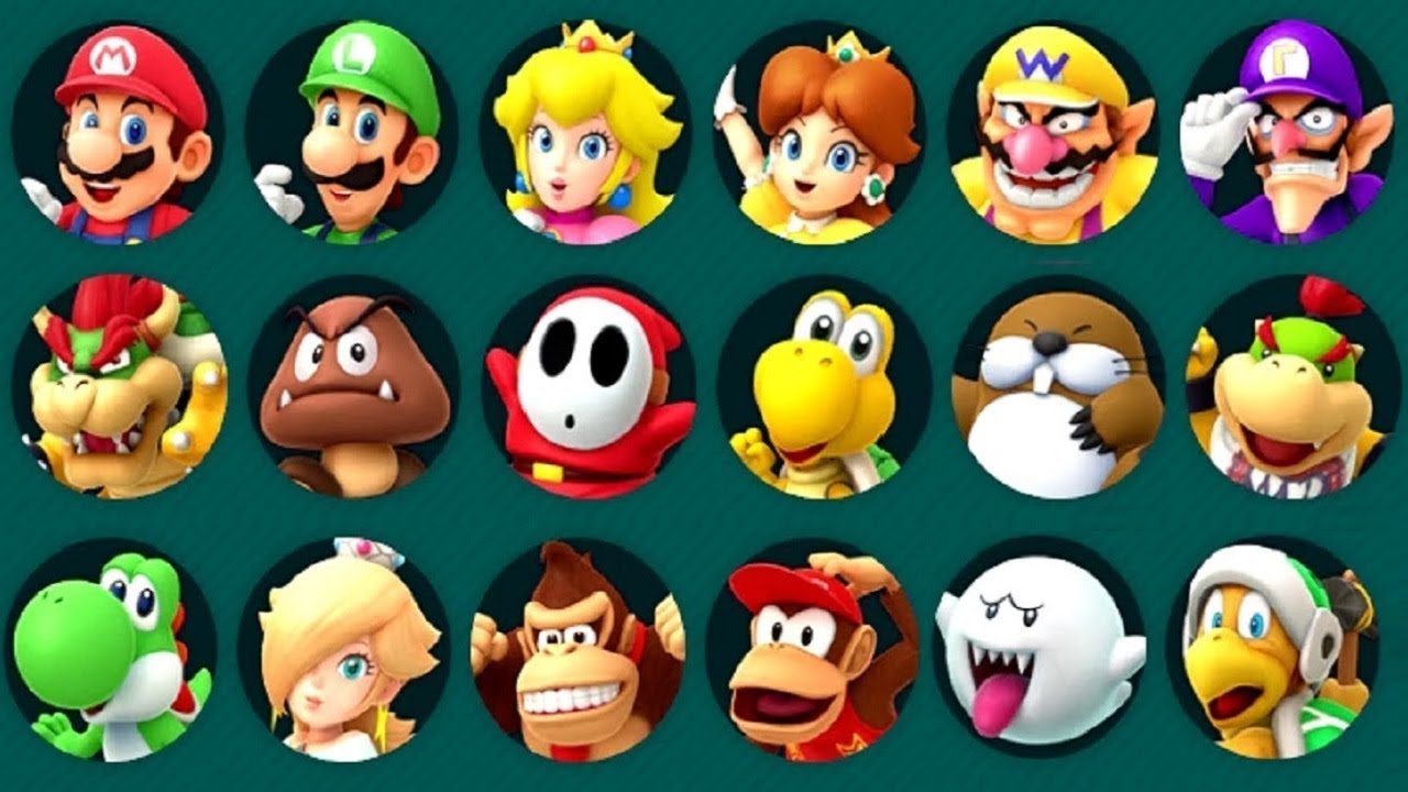 Super Mario Party - All Characters